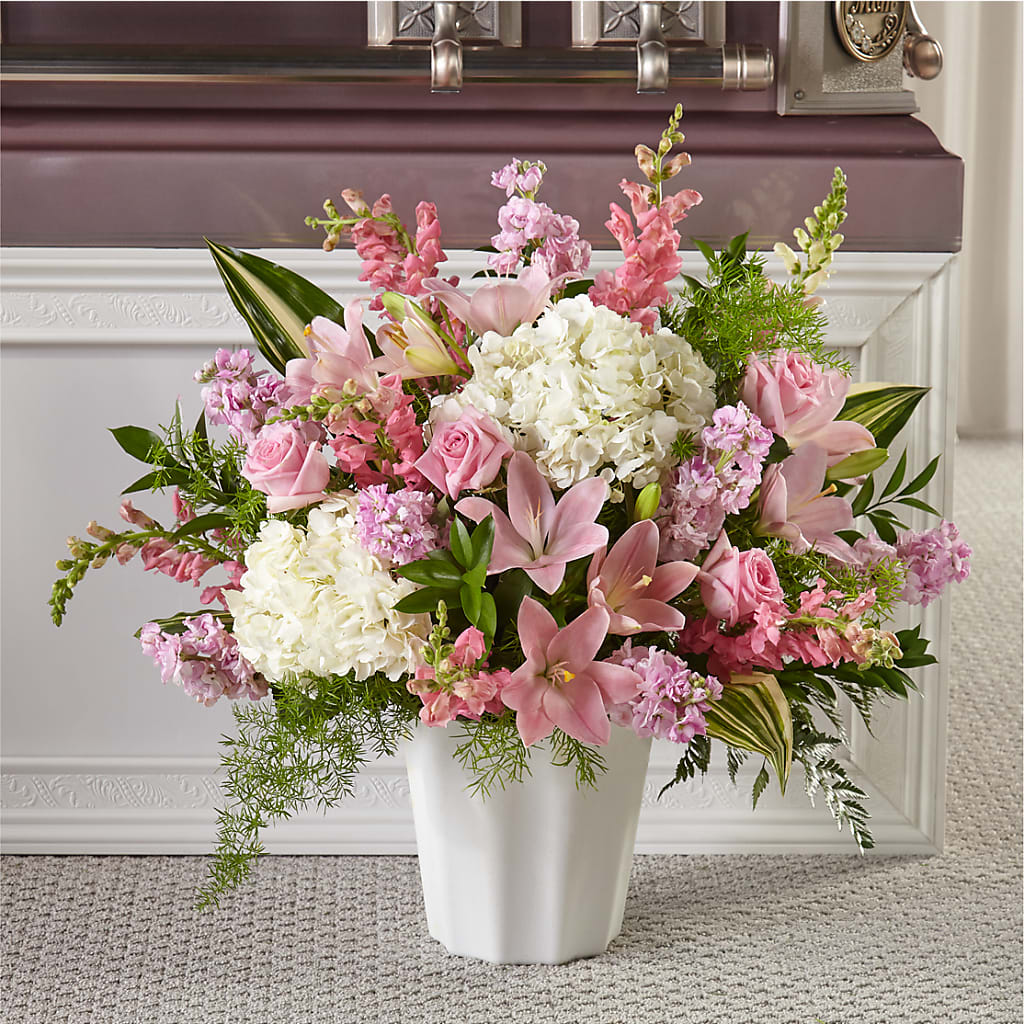 Simply Serene Floor Basket – MARYCEL'S FLOWERS, Clifton NJ