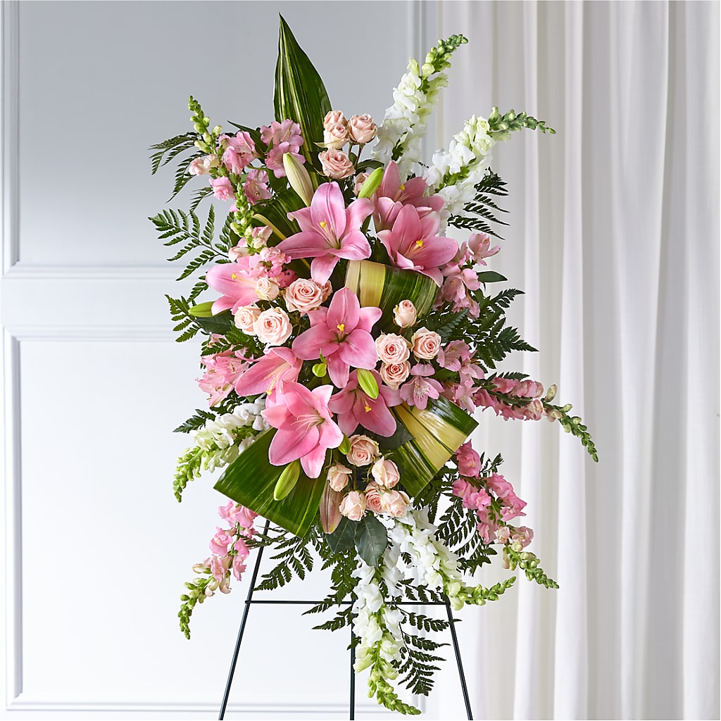 Elegant Embrace Standing Spray – MARYCEL'S FLOWERS, Clifton NJ