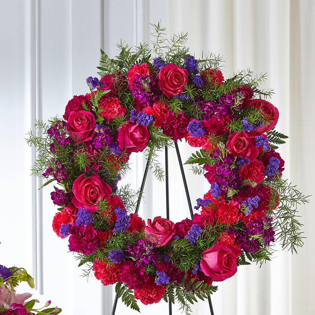 Calming Colors Wreath – MARYCEL'S FLOWERS, Clifton NJ