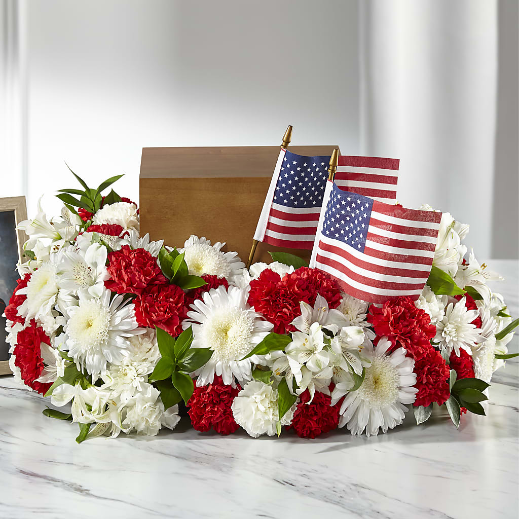 Spirit of Patriotism Cremation Adornment – MARYCEL'S FLOWERS, Clifton NJ