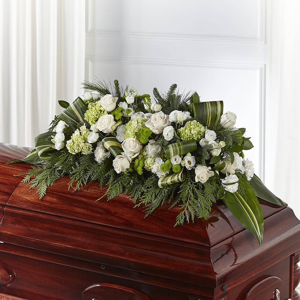 Hopeful Gesture Casket Spray – MARYCEL'S FLOWERS, Clifton NJ