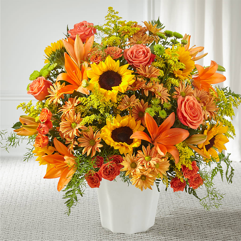 Harvest Thoughts Floor Basket – MARYCEL'S FLOWERS, Clifton NJ