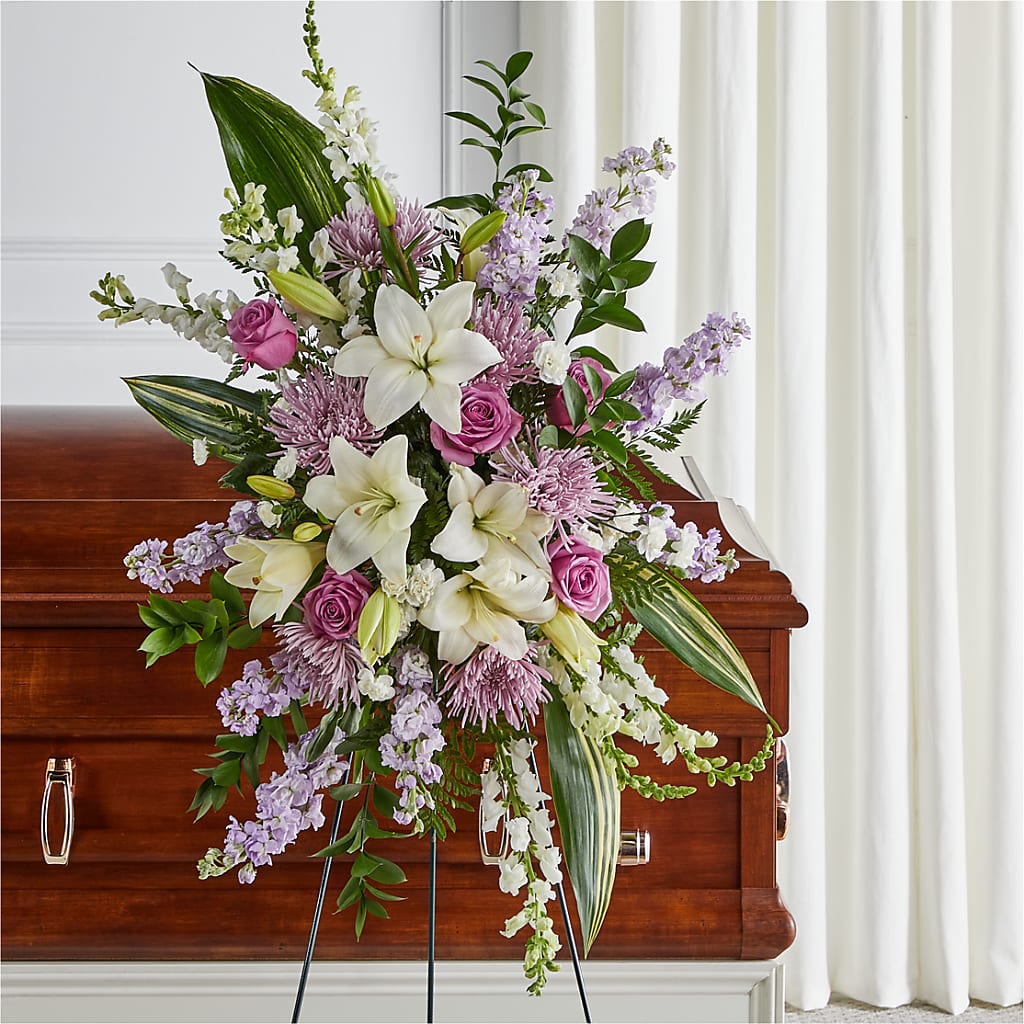 Grateful Hearts Standing Spray – MARYCEL'S FLOWERS, Clifton NJ