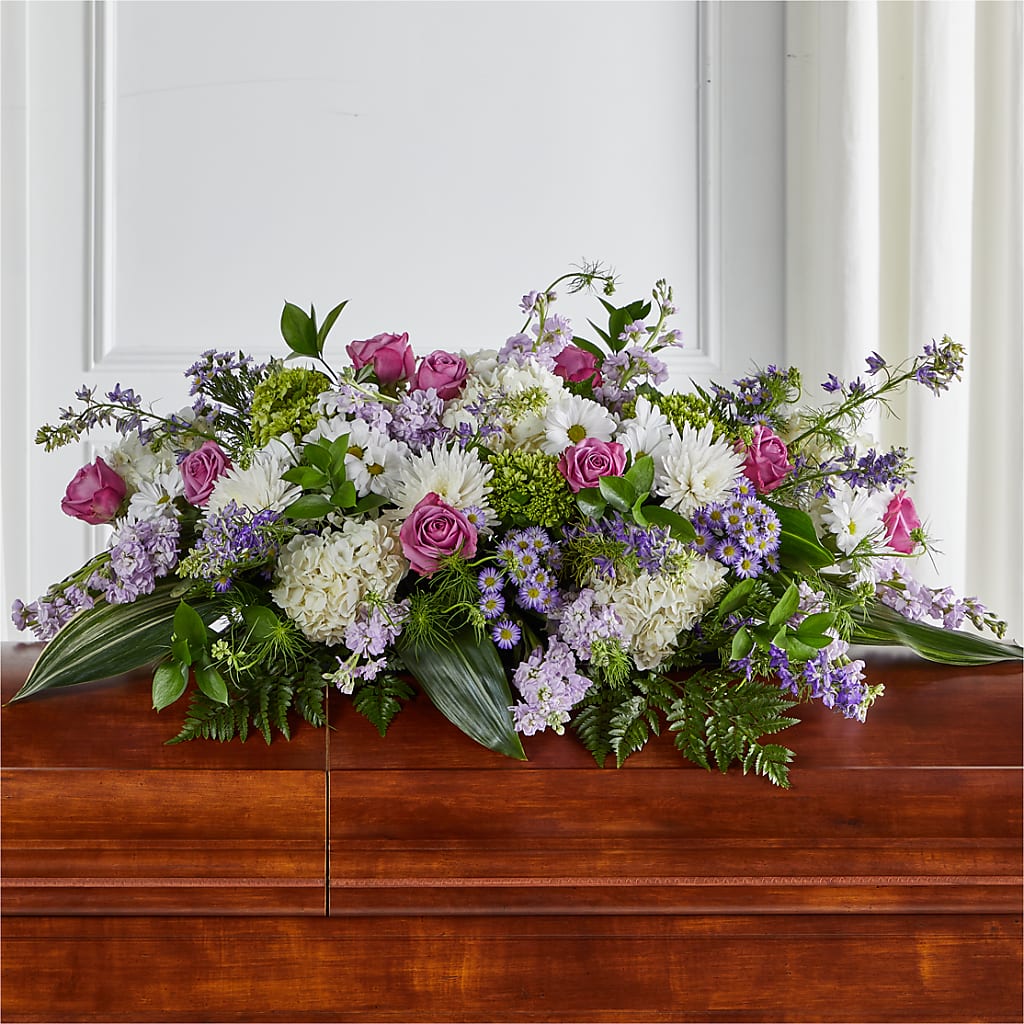 Meadows of Serenity Casket Spray – MARYCEL'S FLOWERS, Clifton NJ