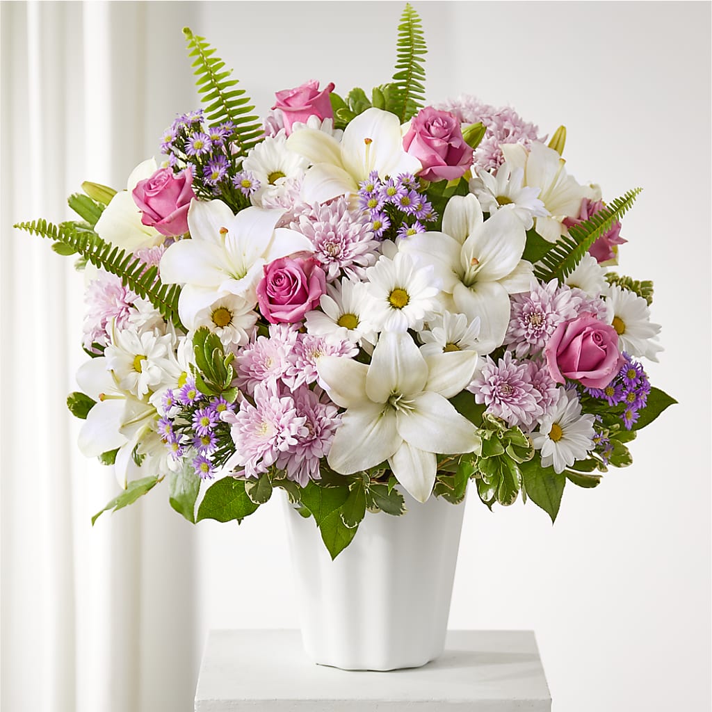Warmest Thoughts Tabletop Basket – MARYCEL'S FLOWERS, Clifton NJ