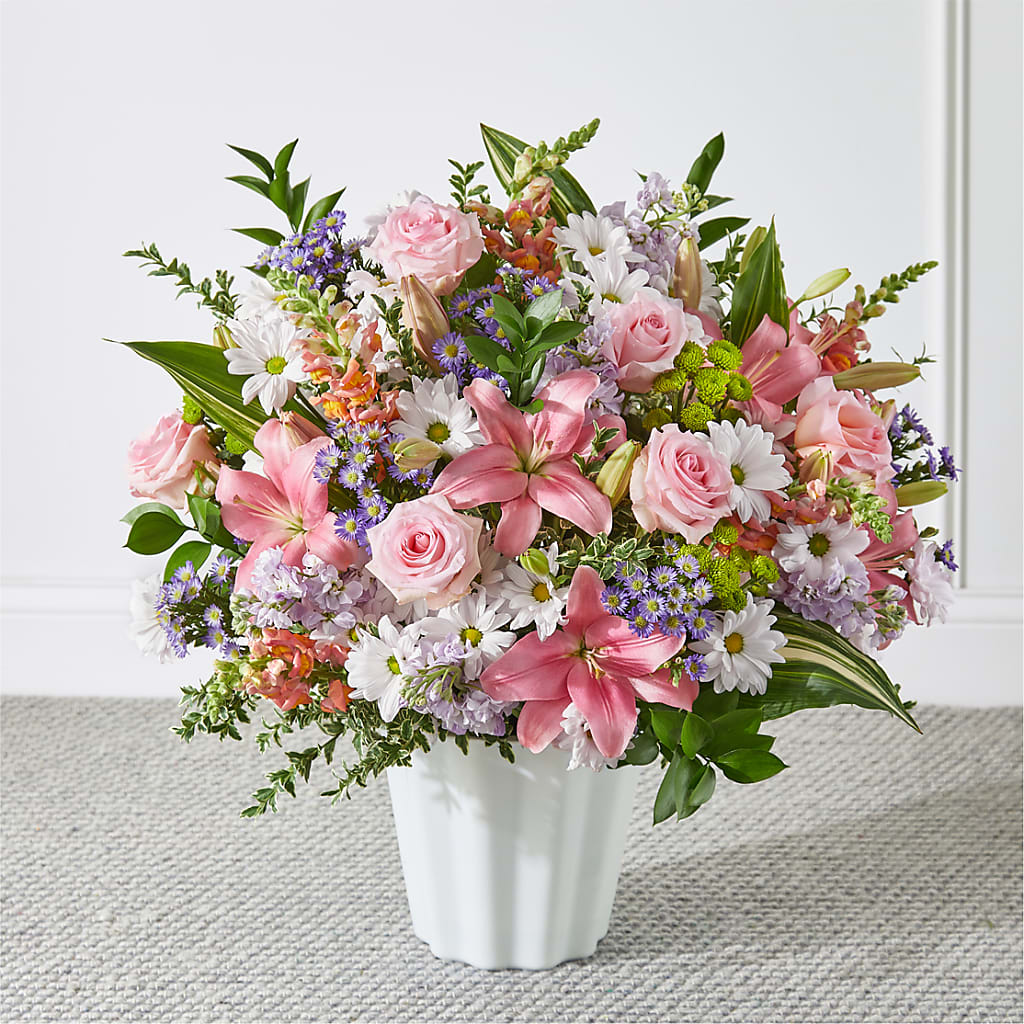 Abundant Compassion Floor Basket – MARYCEL'S FLOWERS, Clifton NJ