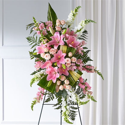 Elegant Embrace Standing Spray – MARYCEL'S FLOWERS, Clifton NJ