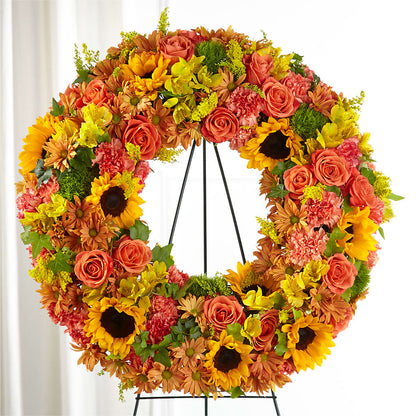 Autumnal Memories Wreath (Standard) – MARYCEL'S FLOWERS, Clifton NJ