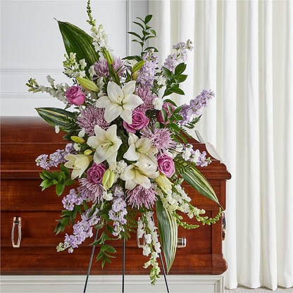 Grateful Hearts Standing Spray – MARYCEL'S FLOWERS, Clifton NJ