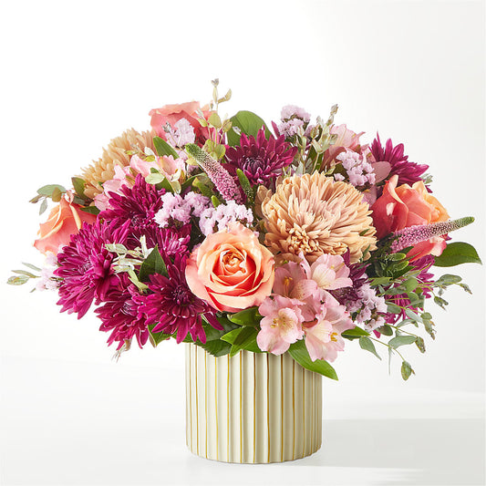 Berry Cobbler Bouquet with Ivory Vase – MARYCEL'S FLOWERS, Clifton NJ