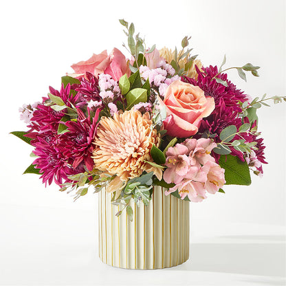 Berry Cobbler Bouquet with Ivory Vase – MARYCEL'S FLOWERS, Clifton NJ